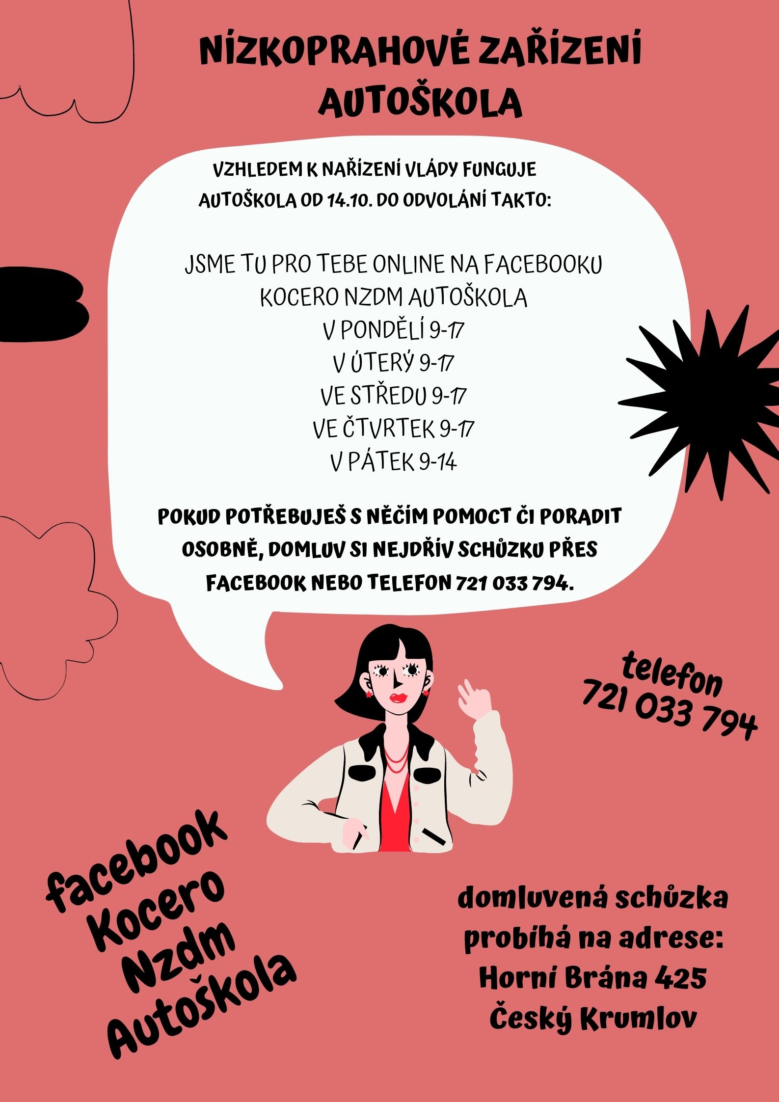 Provoz NZDM Autoškola během nouzového stavu